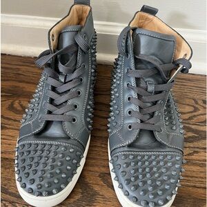 Men’s Louis Mid-Top Spiked Leather Sneaker